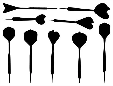 DART SILHOUETTE VECTOR ART Stock Illustration