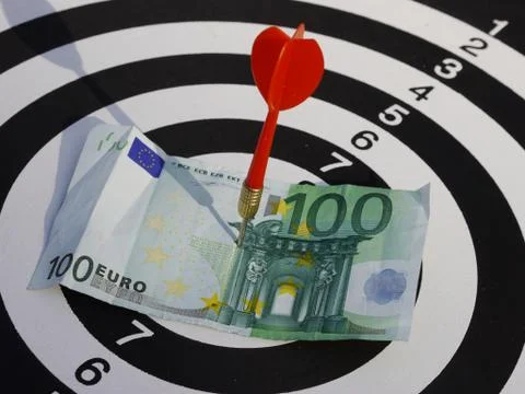 Dart target aim Stock Photos