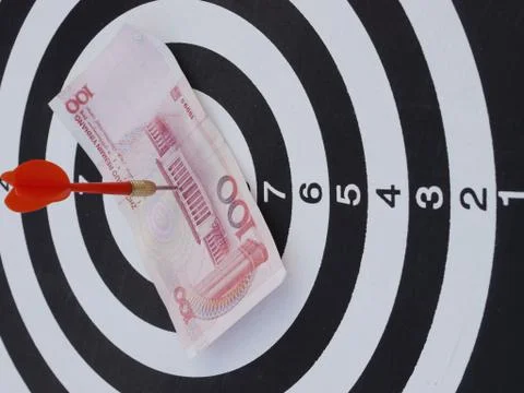 Dart target aim Stock Photos