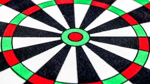 Dart target close up Stock Photos