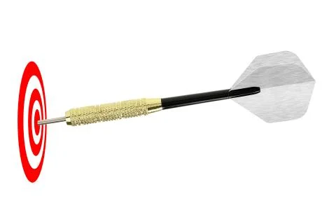 Dart on target Stock Photos