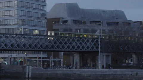 DART Train, Dublin Stock Footage 123647459