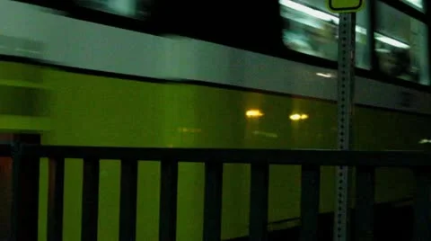 DART train at night 2 Video stock 12670287