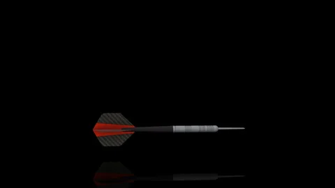 Dart turns on itself - loop animation Stock Footage 253669075