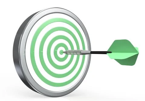 Dartboard and Arrow Stock Illustration