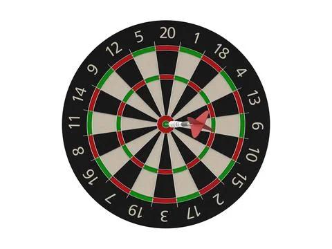 Dartboard and dart Stock Illustration
