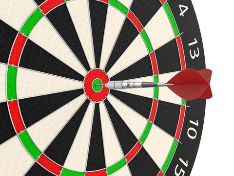 Dartboard and dart Stock Illustration