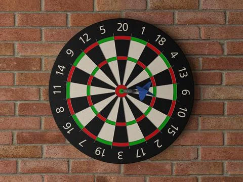 Dartboard and dart Stock Illustration