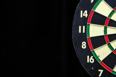 Dartboard on Black Stock Photos