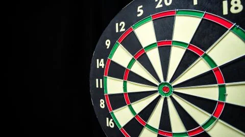 Dartboard on Black Stock Photos