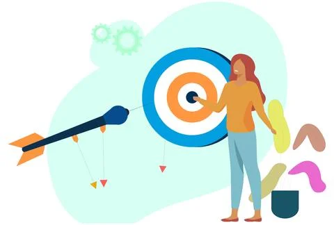 Dartboard Concept Illustration 스톡 일러스트