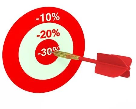 Dartboard with discounts Stock Illustration