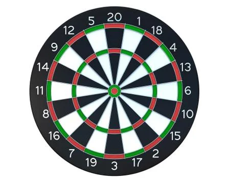 Dartboard front view Stock Illustration