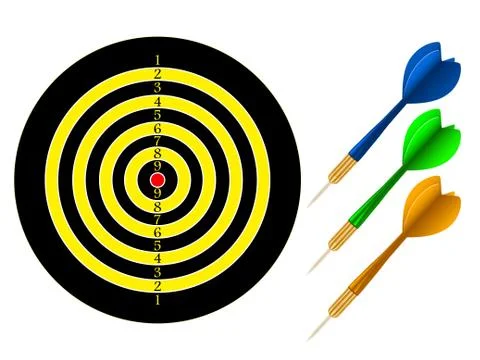 Dartboard Stock Illustration