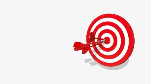Dartboard Three Arrows Hit Exactly Target Stock Illustration