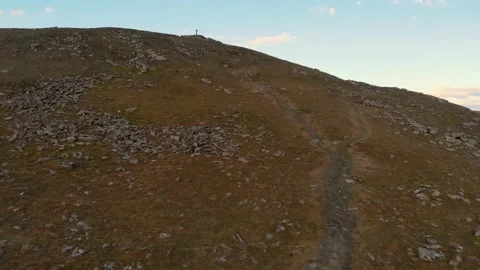 Dartmoor Brat Tor - Widgery Stone Cross - Drone tour aerial view Stock Footage 293808932