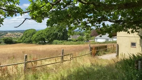 Dartmoor Devon England with distant view to Cornwall Stock Footage 201606409