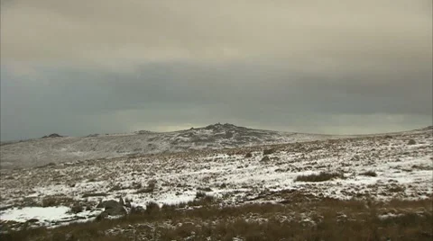 Dartmoor In snow Video stock 8830322