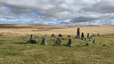 Dartmoor Stone Circle Stock Footage 237438122