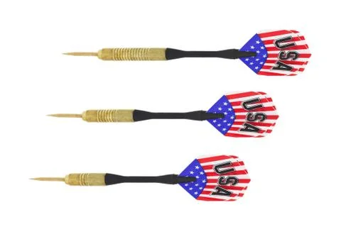 Darts with american flags Foto stock