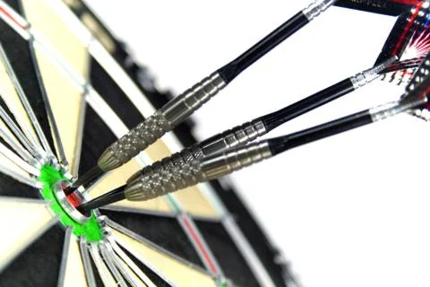 Darts and target Stock Photos