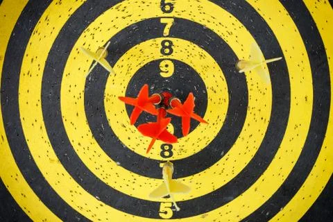Darts arrows in the target Photos