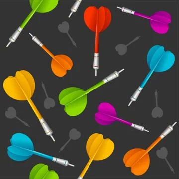 Darts Background Pattern. Vector 스톡 일러스트