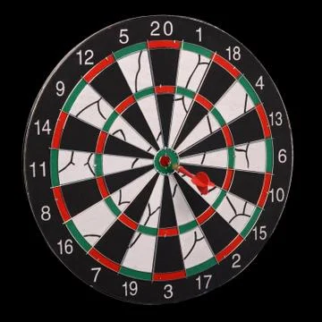 Darts on a black background Stock Photos