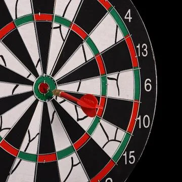 Darts on a black background Stock Photos