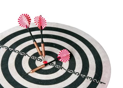 Darts board with arrows Stock Photos