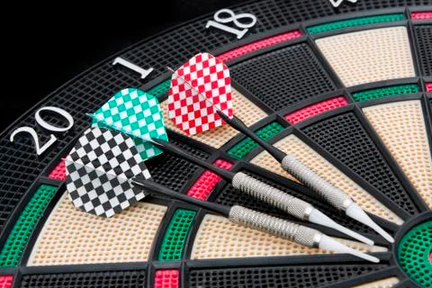 Darts board, close up Stock Photos