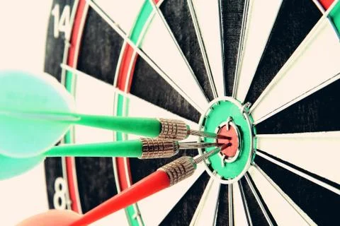 Darts board close up Stock Photos