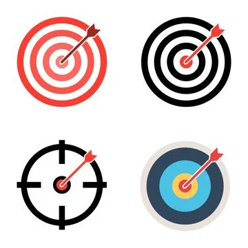 Darts, circle for darts game isolated on white background, darts icon. Stock Illustration