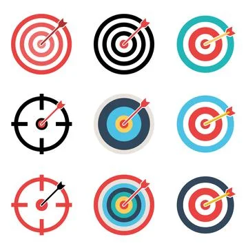 Darts, circle for darts game isolated on white background, darts icon. Stock Illustration