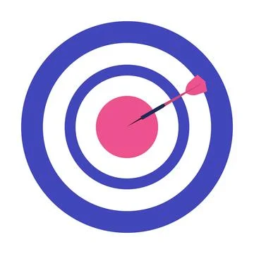 Darts, circle for playing darts isolated on white background. Vector, design Stock Illustration