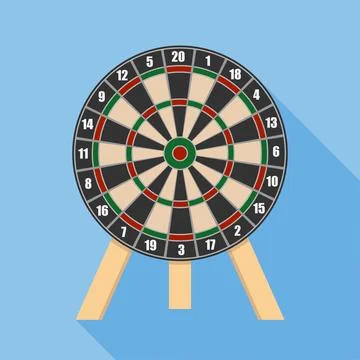 Darts. Circle for playing darts on a stand. Circle darts on a blue background Stock Illustration