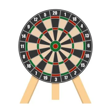 Darts. Circle for playing darts on a stand. Circle darts on a blue background Stock Illustration