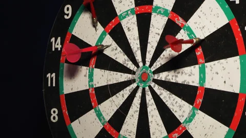 Darts Close-Up In Projection Stock Footage 112695346