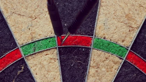 Darts into Dartboard Treble 20 Various Shots Pt6 Stock Footage 240992289