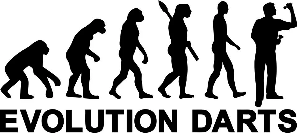 Darts Evolution Stock Illustration