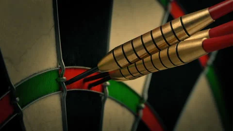 Darts Game Dramatic Closeup Shot Stock Footage 152740108