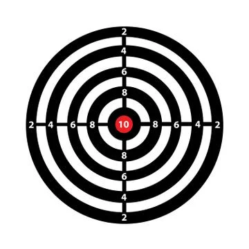 Darts game  in the target center Illustrazione stock