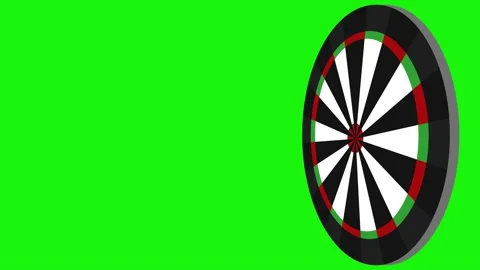 Darts hit the center of the target precisely, side view of the board 스톡 동영상 307470784