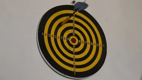 Darts hit the target Stock Footage 123494547