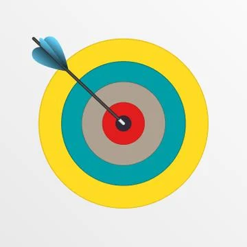 Darts hitting Stock Illustration