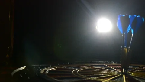 Darts hitting target, playing darts for entertainment, playing darts as a sport, 動画素材 102525714