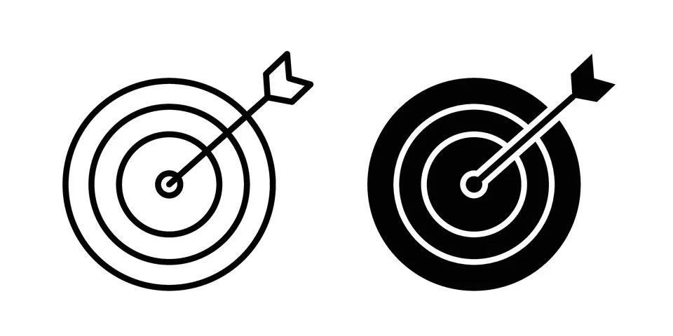 Darts icon bundle for website design projects Stock Illustration
