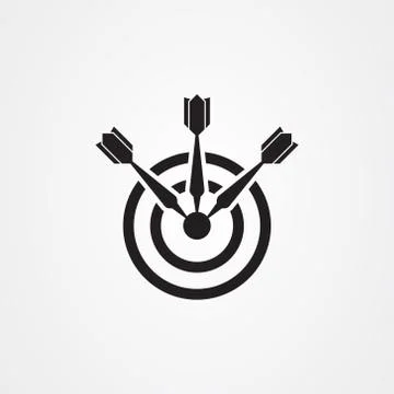 Darts icon logo vector design Stock Illustration