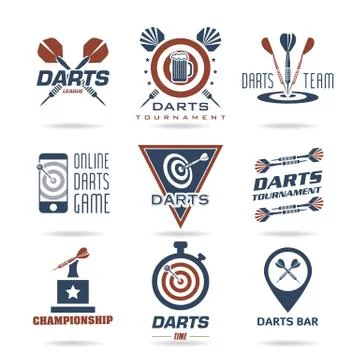 Darts icon set  Stock Illustration