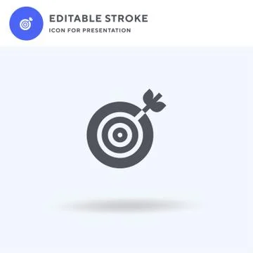 Darts icon vector, filled flat sign, solid pictogram isolated on white, logo 스톡 일러스트
